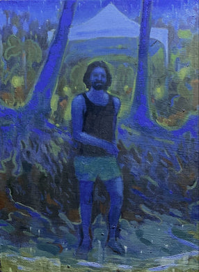 Night Beach with Figure